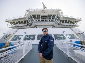 Joshua Yeung, 18, started work in early April as a deckhand on the B.C. ferry Spirit of Vancouver Island.