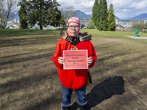 Leona Brown, seen here on the site of the old orphanage at Burrard View Park in Vancouver.