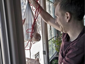 Stewart Jensen swaps food with neighbours in his apartment building. Photo: Matjaz Tancic.