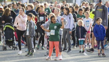 Mini Sun Run athletes at Vancouver Sun Run on April 24, 2022.