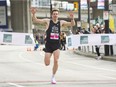Lucas Bruchet led all men with a time of 28:29 in the Vancouver Sun Run 10K race on April 24, 2022.