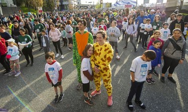 Mini Sun Run athletes at Vancouver Sun Run on April 24, 2022.