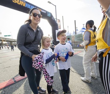 Mini Sun Run athletes at Vancouver Sun Run on April 24, 2022.