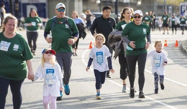 Mini Sun Run athletes at Vancouver Sun Run on April 24, 2022.