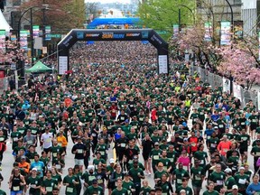 File photo of the Vancouver Sun Run. It's going to be a wet race on Sunday.