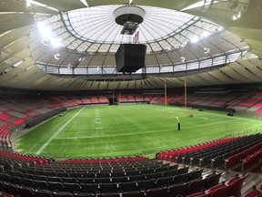 Vancouver B.C. Place, home to the Vancouver Whitecaps and B.C. Lions, is in the running to host games at the 2026 World Cup.