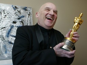 John Zaritsky is seen here in 2005 at an Oscars party holding the best documentary Academy Award he won in 1982 for his film Just Another Missing Kid. 
Photo credit: Kim Stallknecht, PNG