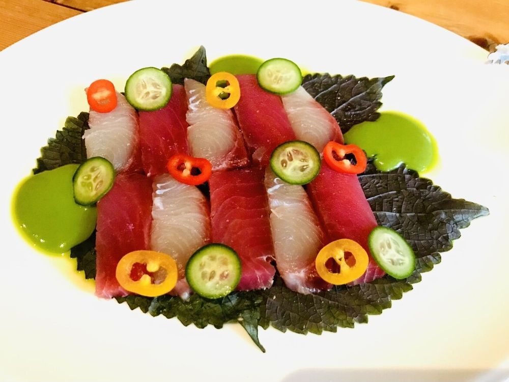 Hiramasa kingfish and ahi tuna dish from Winston, at 228 Lonsdale Avenue in North Vancouver.
