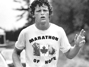Terry Fox on his Marathon of Hope