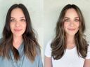 Keira Roets is a 32-year-old People Operations Manager and is moving to the East Coast for a career opportunity.  On the left is Keira before her makeover by Nadia Albano, on the right is her after.
