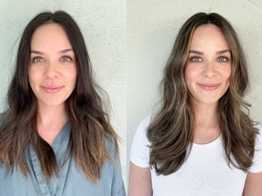 Keira Roets is a 32-year-old director of people operations and is moving to the East Coast for a career opportunity. On the left is Keira before her makeover by Nadia Albano, on the right is her after.