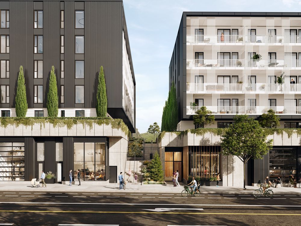 Moody Yards comprises 160 two-bedroom and two-bathroom residences in three low-rise, mixed-use buildings in Port Moody.