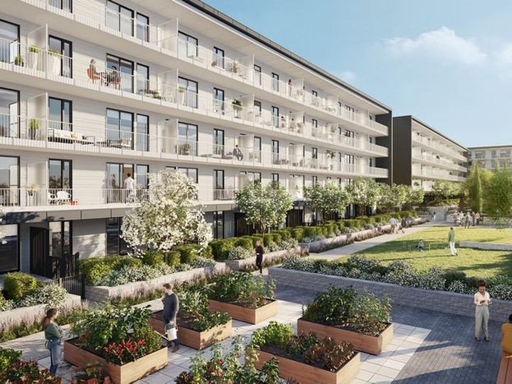  Residences at Moody Yards will surround a large communal backyard.