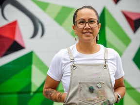 Muralist Xémontalót Carrielynn Victor curates an exhibit of work by 10 Northwest Coast Indigenous artists.