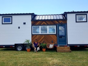 Liza Gabriel bought the Magnolia model from Vernon-based Summit Tiny Homes and purchased land in an RV resort in the Shuswap area.