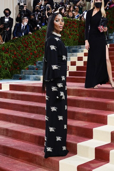 Naomi Campbell attends The 2022 Met Gala Celebrating "In America: An Anthology of Fashion" at The Metropolitan Museum of Art on May 2, 2022 in New York City.