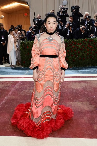 Awkwafina attends The 2022 Met Gala Celebrating "In America: An Anthology of Fashion" at The Metropolitan Museum of Art on May 2, 2022 in New York City.