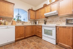 The kitchen at 306 - 2985 Princess Crescent, Coquitlam.