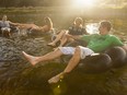 Floating along the channel in Penticton, B.C., is a popular summertime activity. MELISSA BARNES