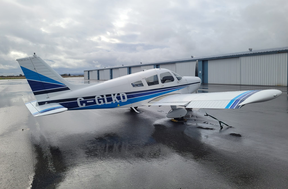Photo of the 4-seater Piper plane that crashed near Sioux Lookout, Ontario April 29, 2022, killing two BC fugitives and two young pilots