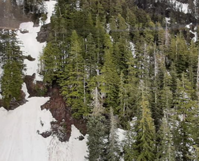 North Shore Rescue Picks Two Injured Hikers From Icy Trench In West Vancouve The two hikers slipped and slid off the icy terrain and injured themselves on old avalanche debris while sliding.
