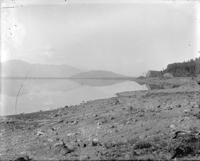 Sumas Lake before the area was reclaimed, circa 1913. Vancouver Archives AM54-S4-: LGN 1144