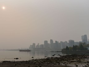 FILE PHOTO: Haze from wildfire smoke in Metro Vancouver.