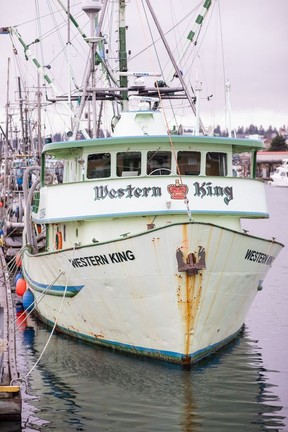The Western King, a fishing vessel Barney Williams worked on in the 1970s, at dock in Campbell River.