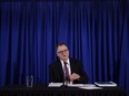 Ombudsperson Jay Chalke releases a report during a press conference in Victoria, B.C., on Thursday, April 6, 2017.