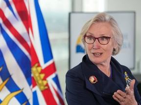 At a news conference after federal Addictions Minister Carolyn Bennett granted British Columbia an exemption to decriminalize possession of certain illicit drugs for personal use.