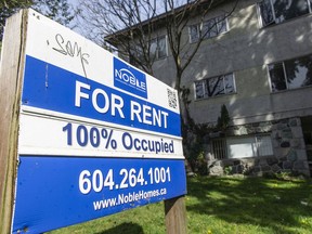 A rental apartment building in Vancouver. Pictured is 1035 W. 10th Avenue on April 6.