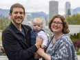 Dave, Natalie and four-month-old Ronin Daniels will celebrate a first Mother's Day after a decade of unsuccessfully trying to have a baby until their friend Candice Johnston volunteered to be a surrogate.