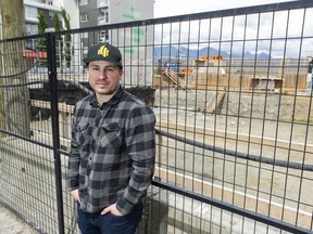 Zack Ross of Cape Group, a Vancouver-based development firm, at an excavation pit at East 2nd Avenue in Vancouver.