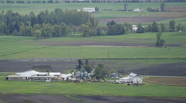 AFTER: A home and building on the Sumas prairie in Abbotsford, May, 3, 2022. This is what the home looks like after almost 6 months after the flood in 2021.
