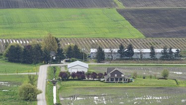 AFTER: A home and building on the Sumas prairie in Abbotsford, May, 3, 2022. This is what the home looks like after almost 6 months after the flood in 2021.