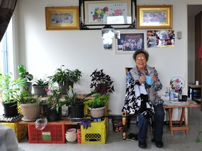 Hui Xian Huang is one of the residents of a building for Chinese seniors at Keefer and Gore, operated by the Chau Luen Society, that is badly in need of renovation or rebuilding.