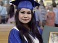 Chelsea Poorman at her high school graduation in 2014. Her remains were found outside a vacant mansion in Vancouver's wealthy Shaughnessy neighbourhood on April 22.