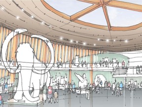 An artist's rendering for the business case to replace the Royal B.C. Museum in Victoria, as presented to the media.