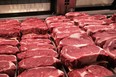 Steaks are displayed at a grocery store on May 12, 2022A bite from a lone star tick can cause an allergy to red meat