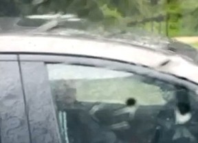 Video capture of a suspect in Burnaby on May 12.
