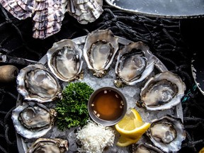 The classic way to enjoy these Fanny Bay oysters is raw and on the half shell, with accoutrements such as lemon juice, mignonette sauce and horseradish.