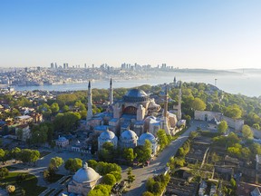 A view on the huge Hagia Sophia.