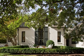 Warm whites and off-blacks currently popular in exterior paint schemes.