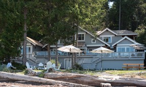 To refresh the interior of this beachfront vacation home on remote Savary Island, off the Sunshine Coast, the Parker & Harlow team had to barge in all new furniture, fixtures and materials.