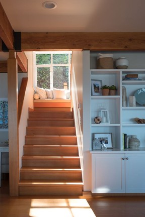 To refresh the interior of this beachfront vacation home on remote Savary Island, off the Sunshine Coast, the Parker & Harlow team had to barge in all new furniture, fixtures and materials.
