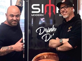 Founders Dave Simpson (left) and Gerry Jobe of Kelowna-based Simps Modern Beverage have tackled Caesars, coffee and now cocktail syrups.