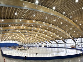 The Richmond Olympic Oval, Vancouver 2010 Olympic speed skating venue Richmond BC. January 21, 2009.