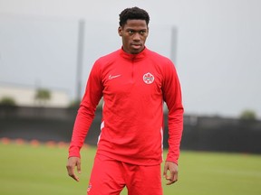 The meteoric rise of Jonathan David, pictured at a Canadian national men's soccer team training session in Fort Lauderdale, Fla., in January, has coincided with Canada’s emergence as a global soccer force.