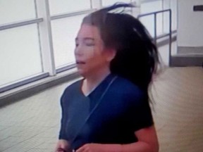 Police are looking for this woman after a grocery store stabbing.