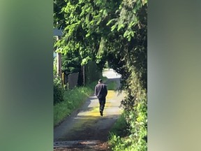 A teen who says a man exposed himself to her in Nanaimo took this photo of a suspect.